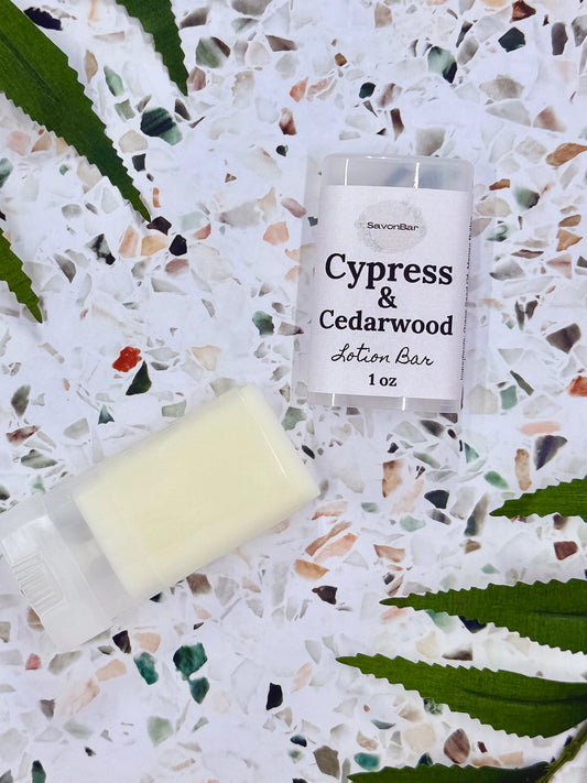 Cypress & Cedarwood Solid Lotion Bar 1oz